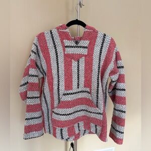 Striped Red and Gray Women's Sweater